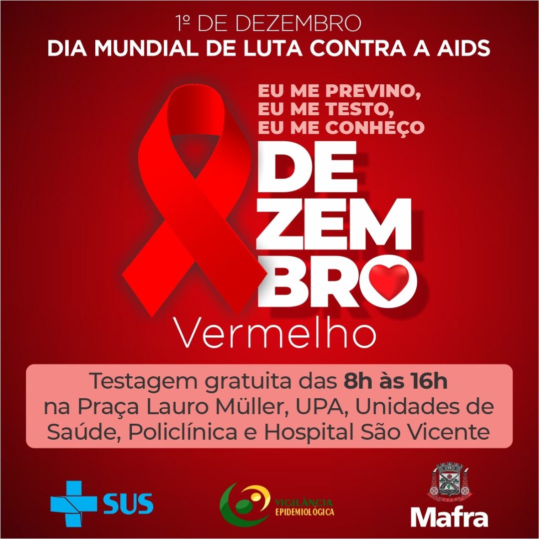 Saúde de Mafra realizará dia de conscientização sobre a Aids